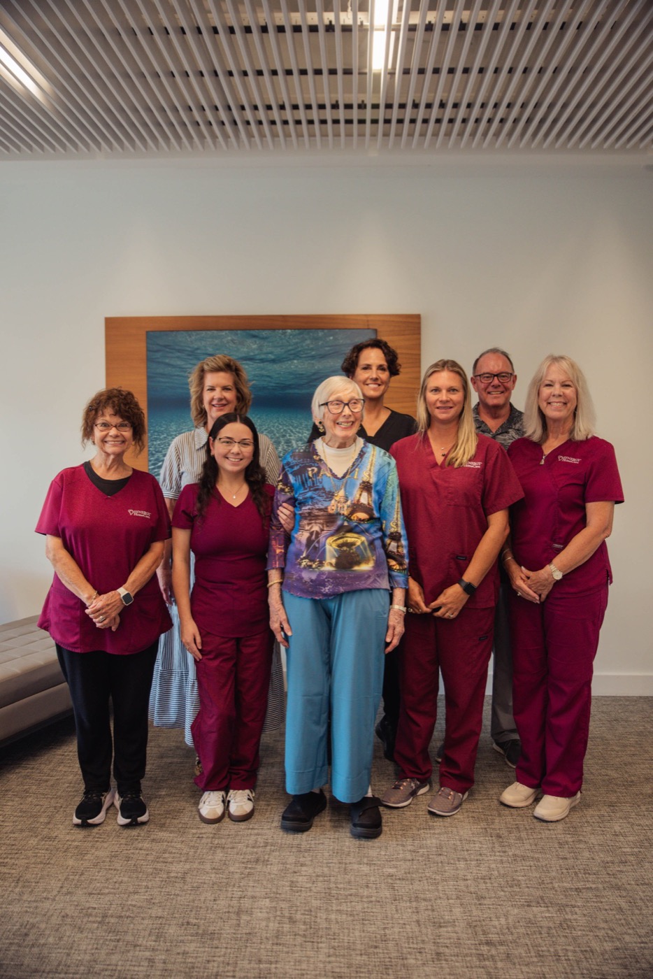 Jeb and Martha Butler with members of the SYNERGY HomeCare of North County team at our Carlsbad office